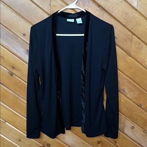 Merona Black Velvet Trim Cardigan